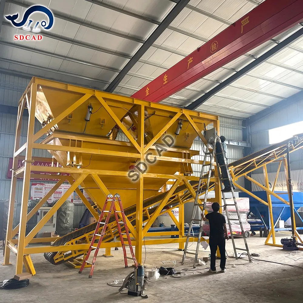 Automatic Mobile Production Line for High Capacity Concrete Mixing Dry Concrete Batching Plant