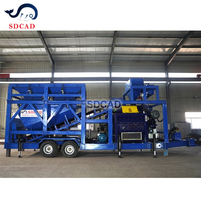Portable Concrete Plant for on-Site Construction Project with Modular Design