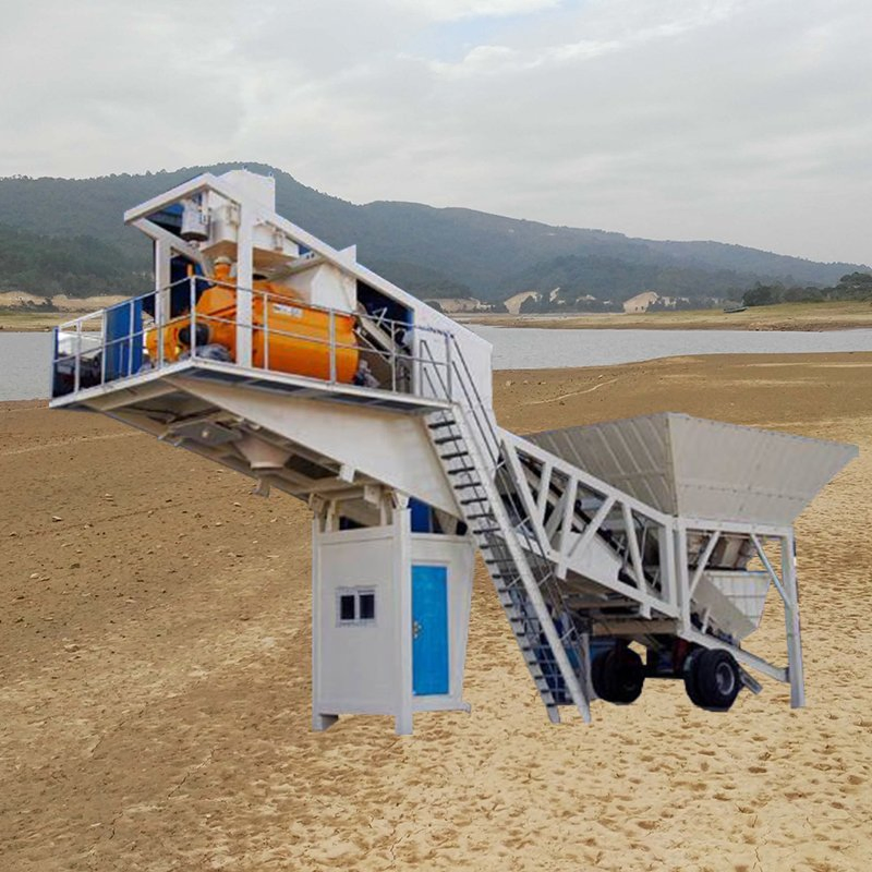 Concrete Batch Plant 60m3/H Mini Mobile Wet Concrete Batching Plant