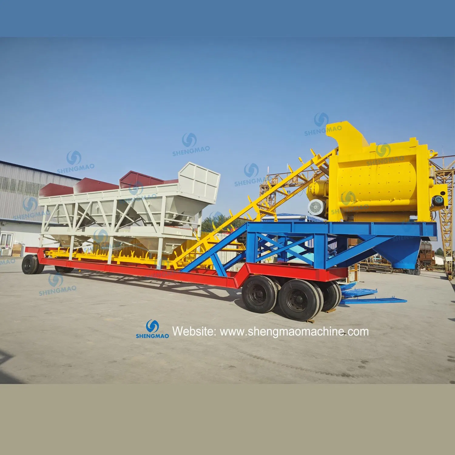 Js Twin Shaft Mixer Mobile Concrete Batching Plant Foundation Free Nyhzs
