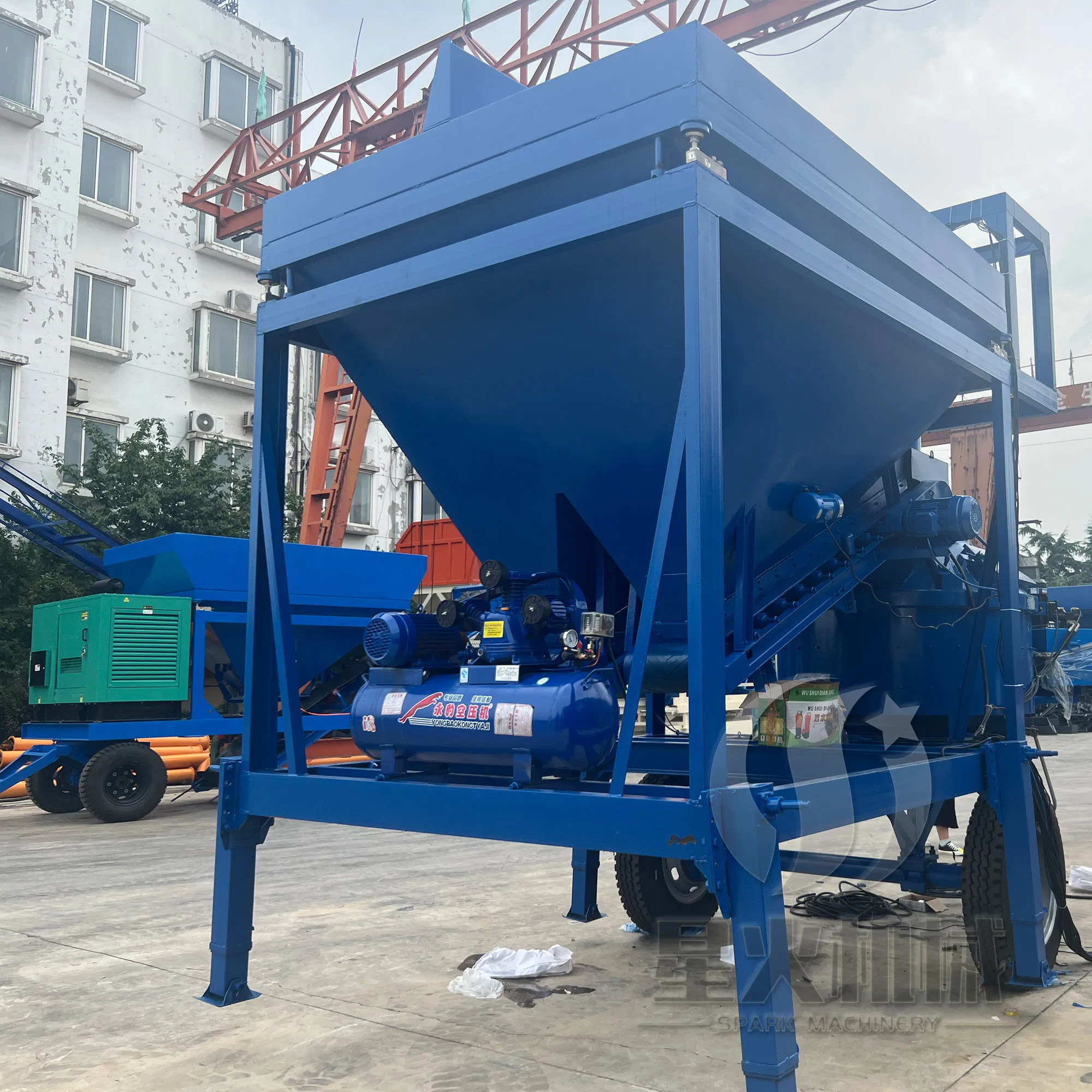 MB Mc Mbd Automatic Low Price Supplier Complete Portable Compact Mobile MB1200A Mobile Vertical Concrete Batching Plant Price