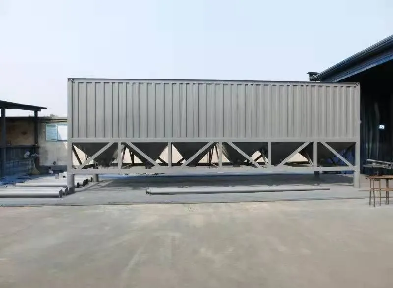 Horizontal cement silo