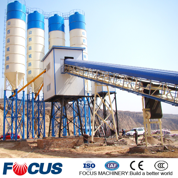Ready Mix Concrete Mixing Plant 90m3/H Fixed Concrete Bathing Plant