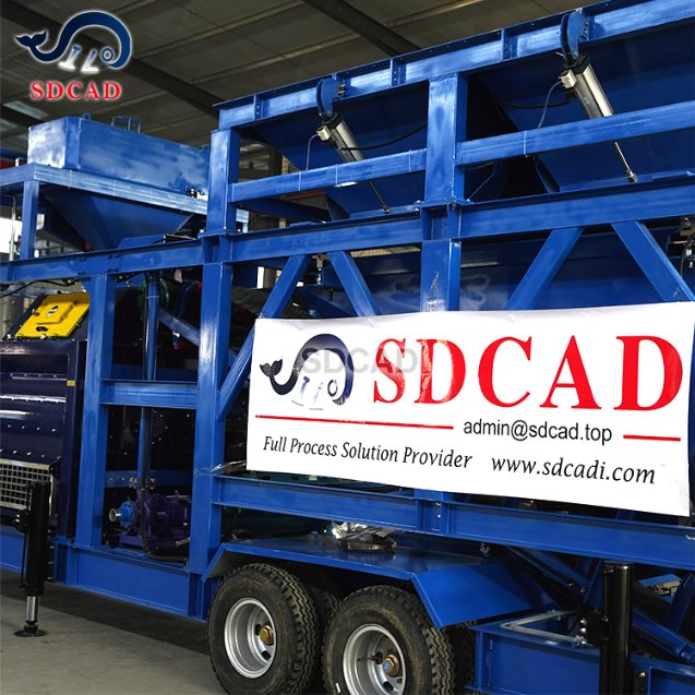 Small Mix Mobile Concrete Batching Plant Electric Hydraulic 25m3 Concrete Plant