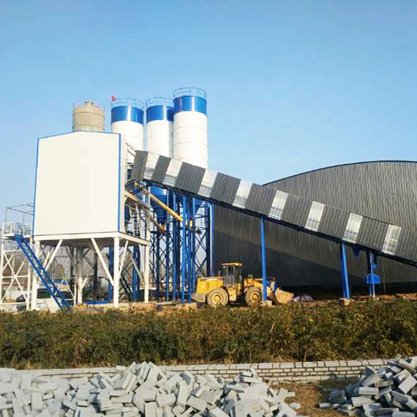 Wet Type Twin Shaft Modular Beton Mix Plant Ready Mixer Concrete Cement Batching Plant Layout for Sale
