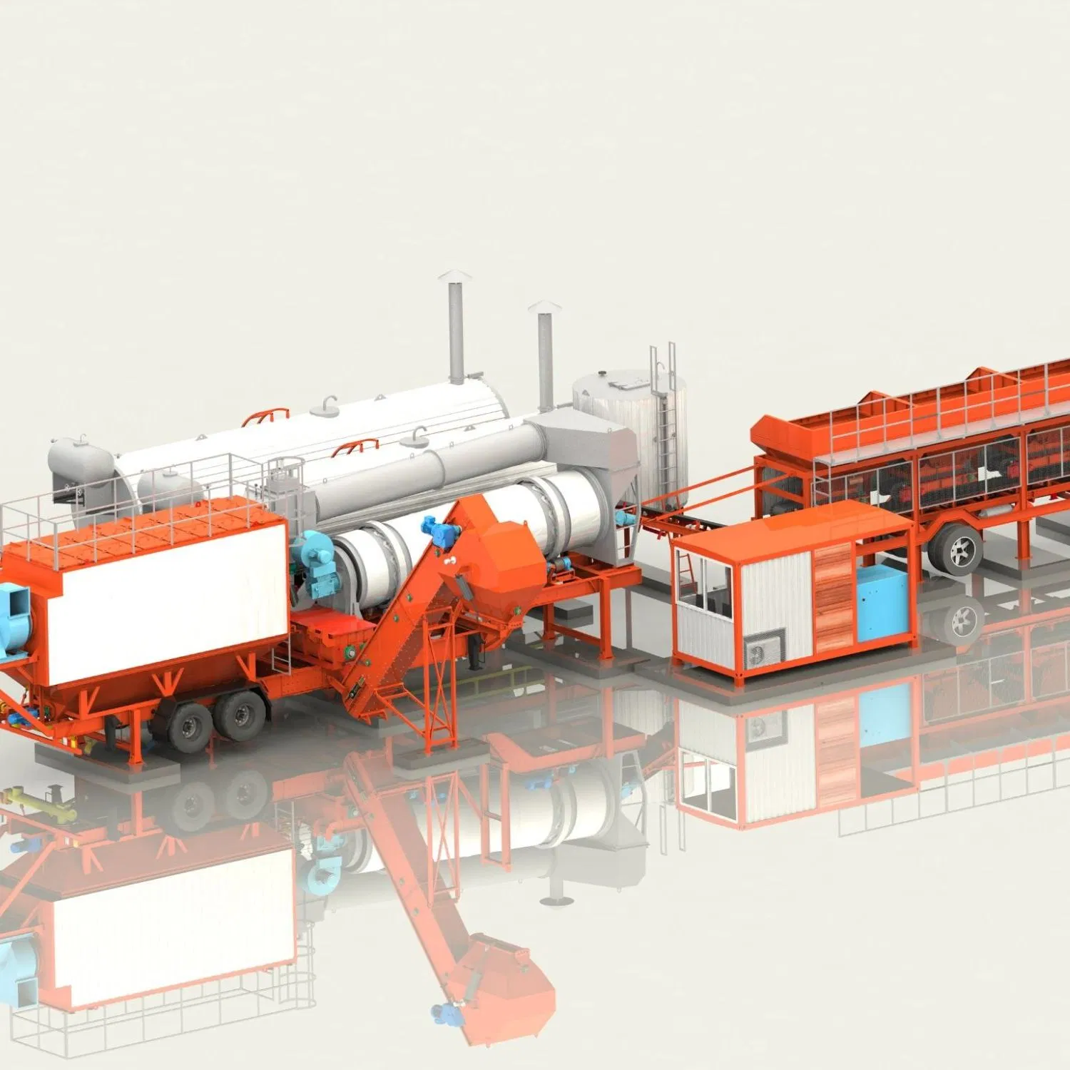 20t Mini Mobile Hot Mix Asphalt Batching Mixing Plant for Sale Price
