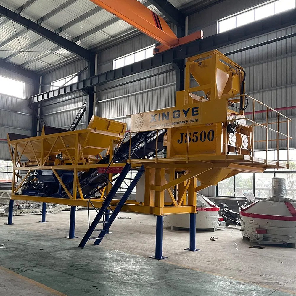 Construction Machinery Small Hzs25 Portable Concrete Mixing Plant with Js500 Mixer