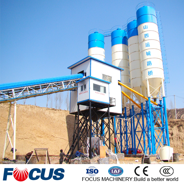 Ready Mix Concrete Mixing Plant 90m3/H Fixed Concrete Bathing Plant