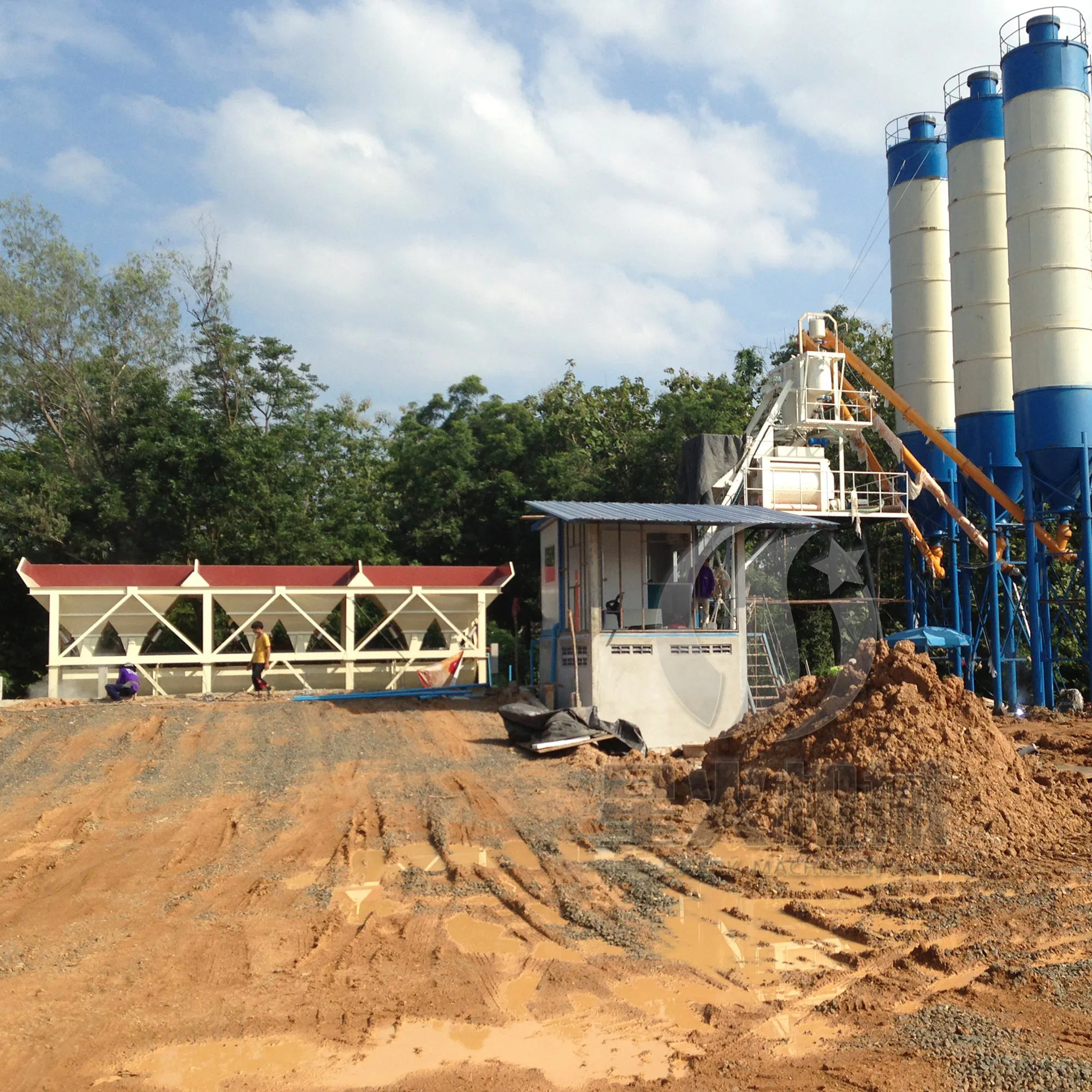 Hot Sale Small 50m3/H Mini Prefabricated Modular Portable Concrete Batching Plant