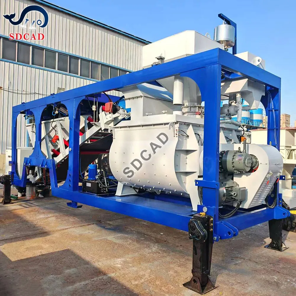 50m3/H Planetary Mixer Semi Mobile Concrete Batching Plant