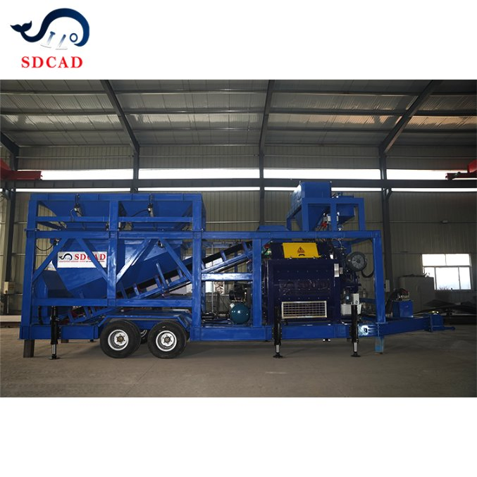 90m³/H Mobile Concrete Mixing Plant for Industrial Building Construction Project Solution