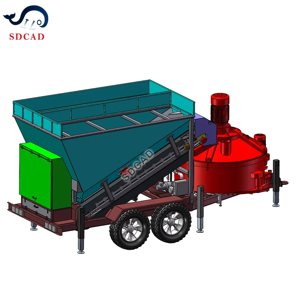 50m3/H Planetary Mixer Semi Mobile Concrete Batching Plant