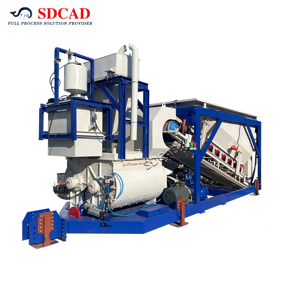 25m3 35m3 50m3 75m3 Twin Shaft Mixer Mobile Concrete Batching Plant