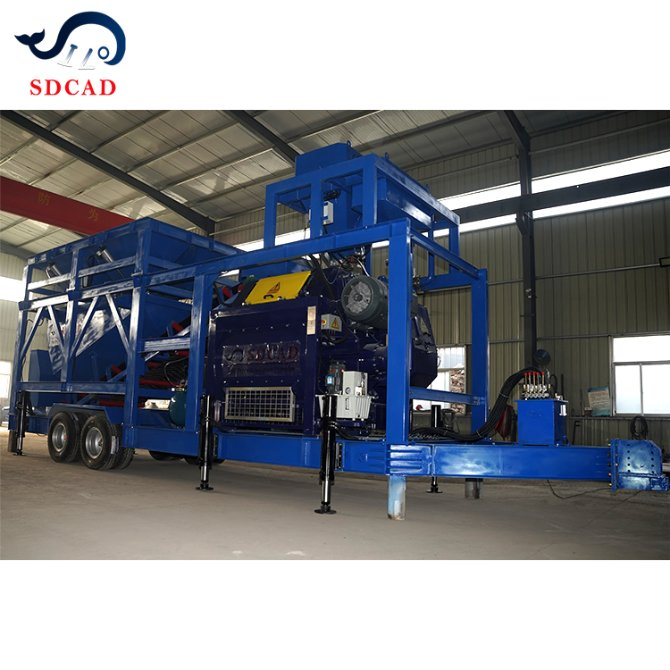 90m³/H Mobile Concrete Mixing Plant for Industrial Building Construction Project Solution