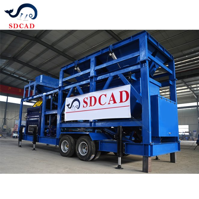 75m³/H Mobile Concrete Batching Plant for Precast Factory Production Line with Automatic Control System