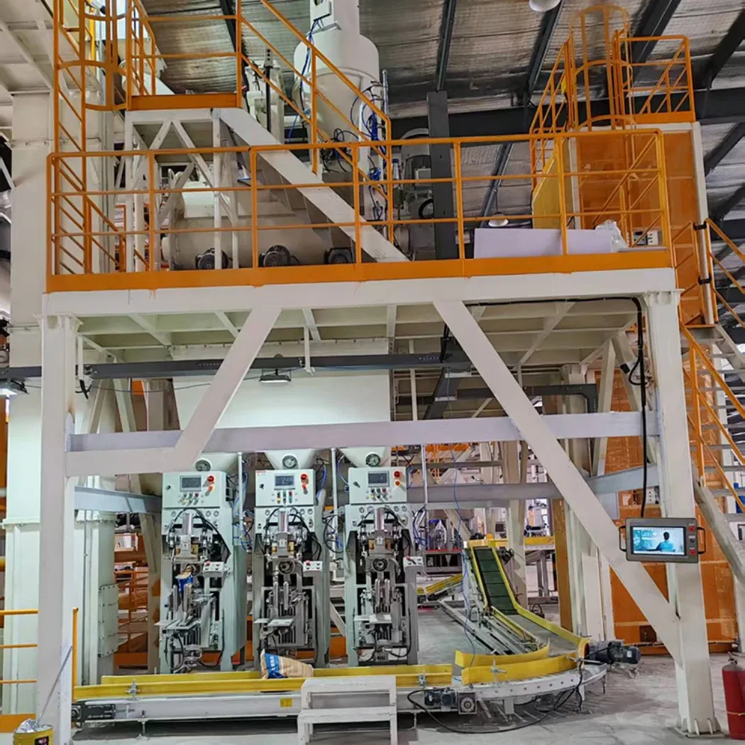 Skid-Mounted Dust-Free Dry Mix Mortar Turnkey Plant Production Line