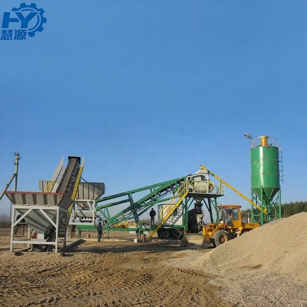 25m³/H Portable Concrete Mixing Plant Yhzs25 Concrete Batching Plant with Js500 Twin Shaft Mixer