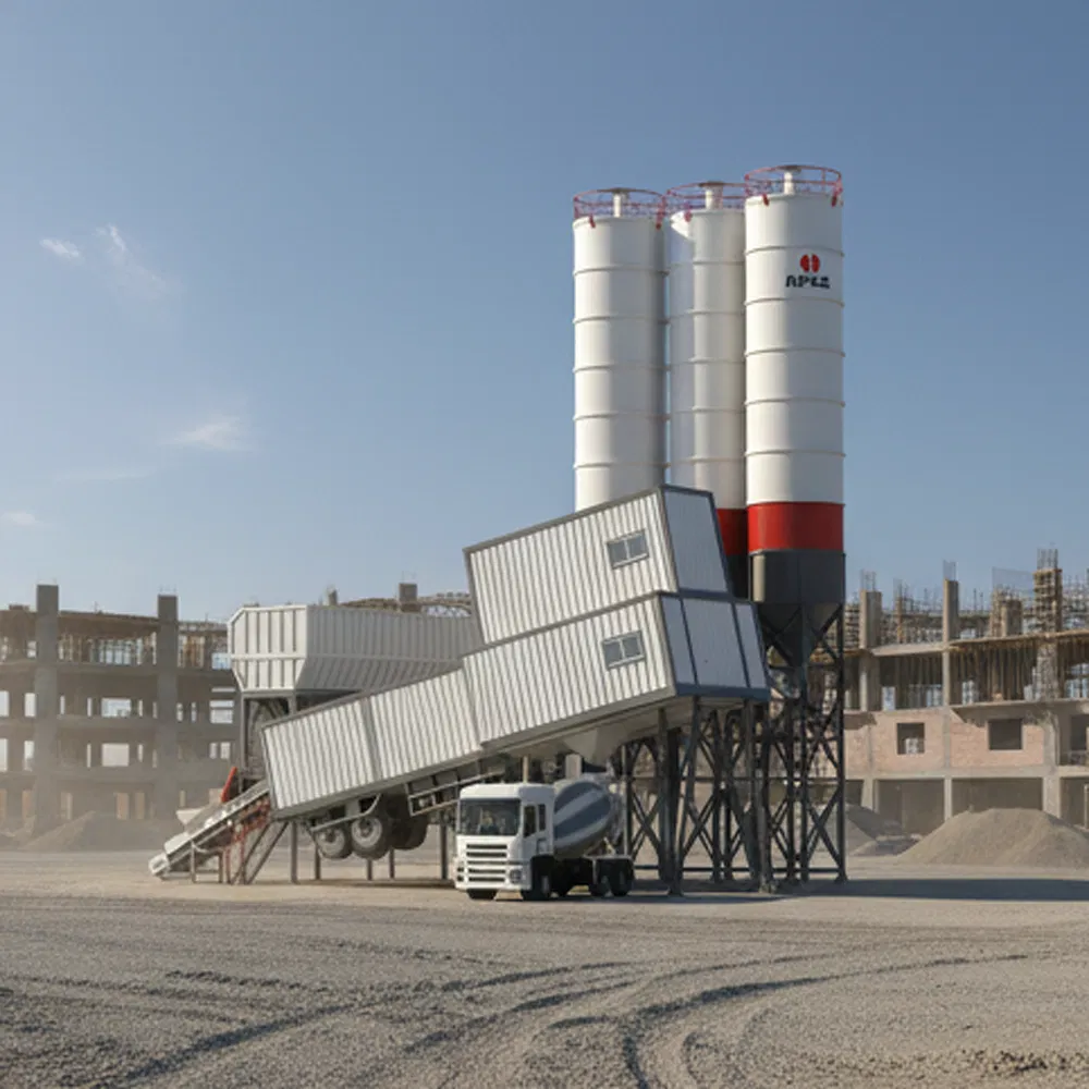 50m3 60m3 Precast Mobile Concrete Mixing Plant Ready Mix Concrete Plant Stationary Concrete Batching and Mixing Plant