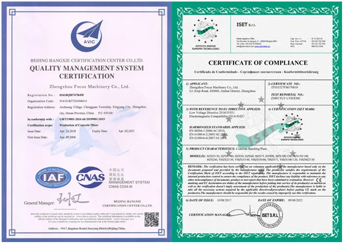 Certifications
