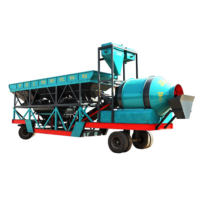 Compact Mobile Concrete Batching Plant Applied in Rural Building Projects