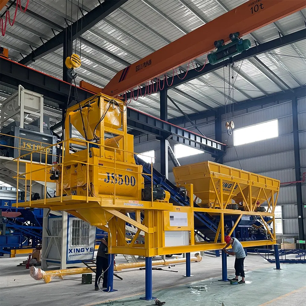 Construction Machinery Small Hzs25 Portable Concrete Mixing Plant with Js500 Mixer