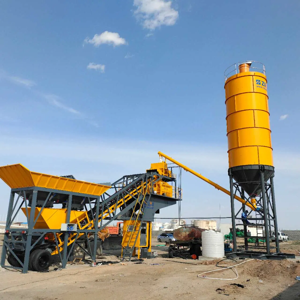 Yhzs35 10 Year Factory Portable Eco-Friendly Small Automatic Mobile Concrete Batching Plant