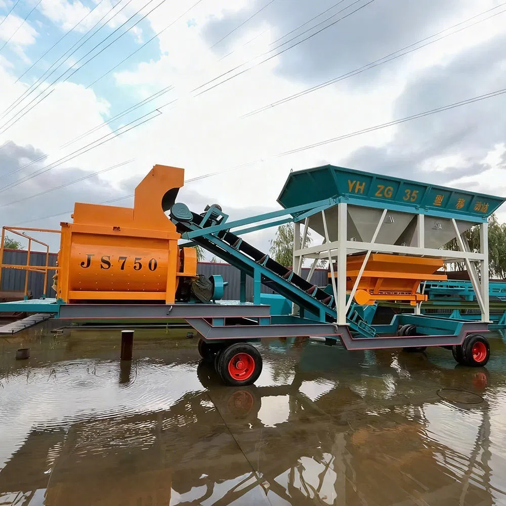 Factory Price Compact Mobile Concrete Batching Mixing Plant Concrete Plant for Sale