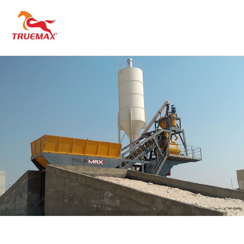 China Prices Truemax Concrete Machinery Fixed Cement Mixing Cbp60m Mobile Mixer Portable Concrete Batching Plant