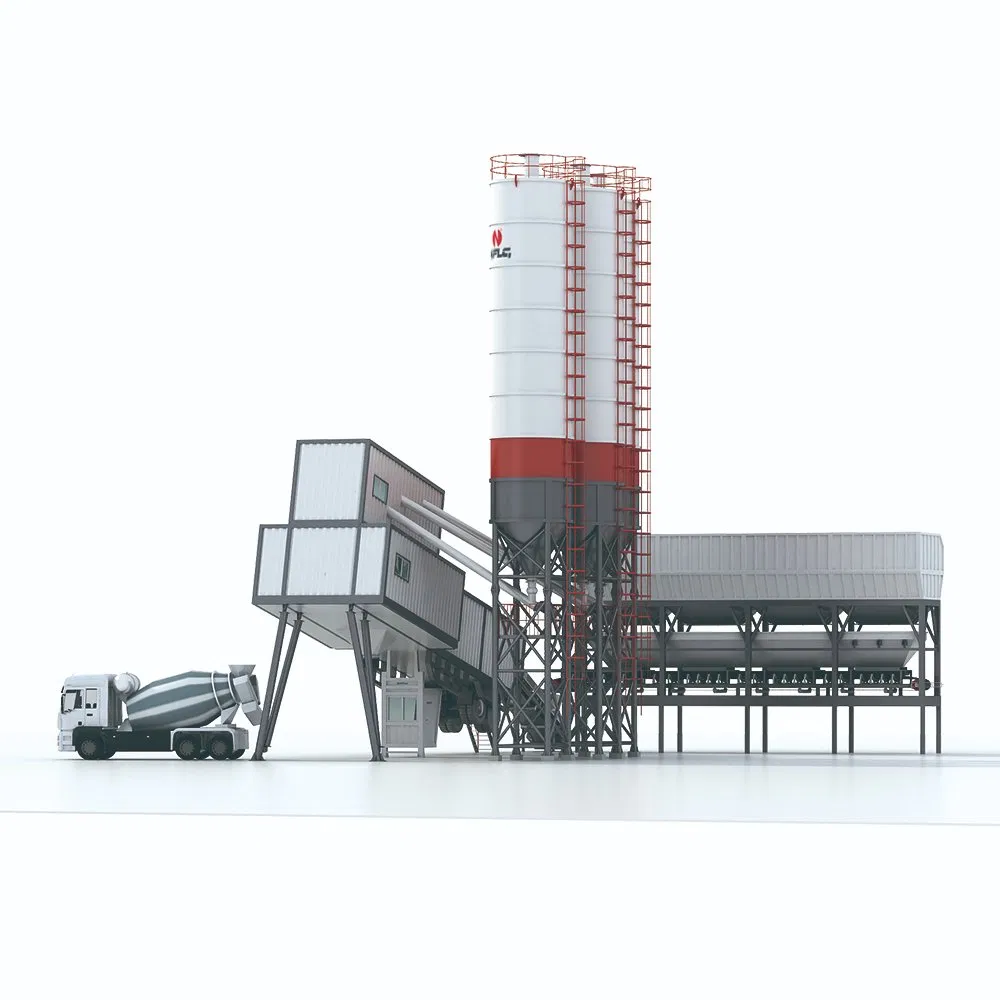 50m3 60m3 Precast Mobile Concrete Mixing Plant Ready Mix Concrete Plant Stationary Concrete Batching and Mixing Plant