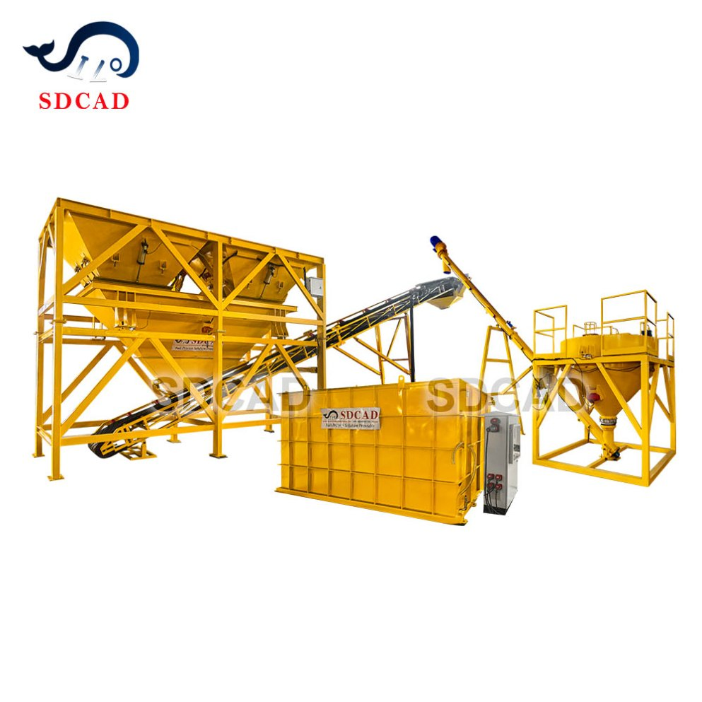 Automatic Mobile Production Line for High Capacity Concrete Mixing Dry Concrete Batching Plant