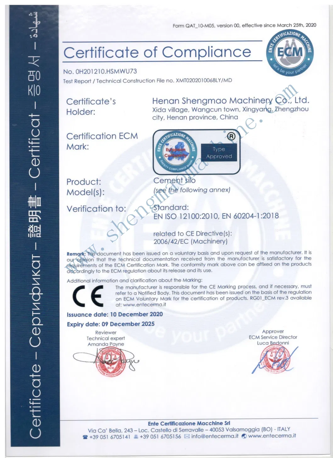 CE Certificate