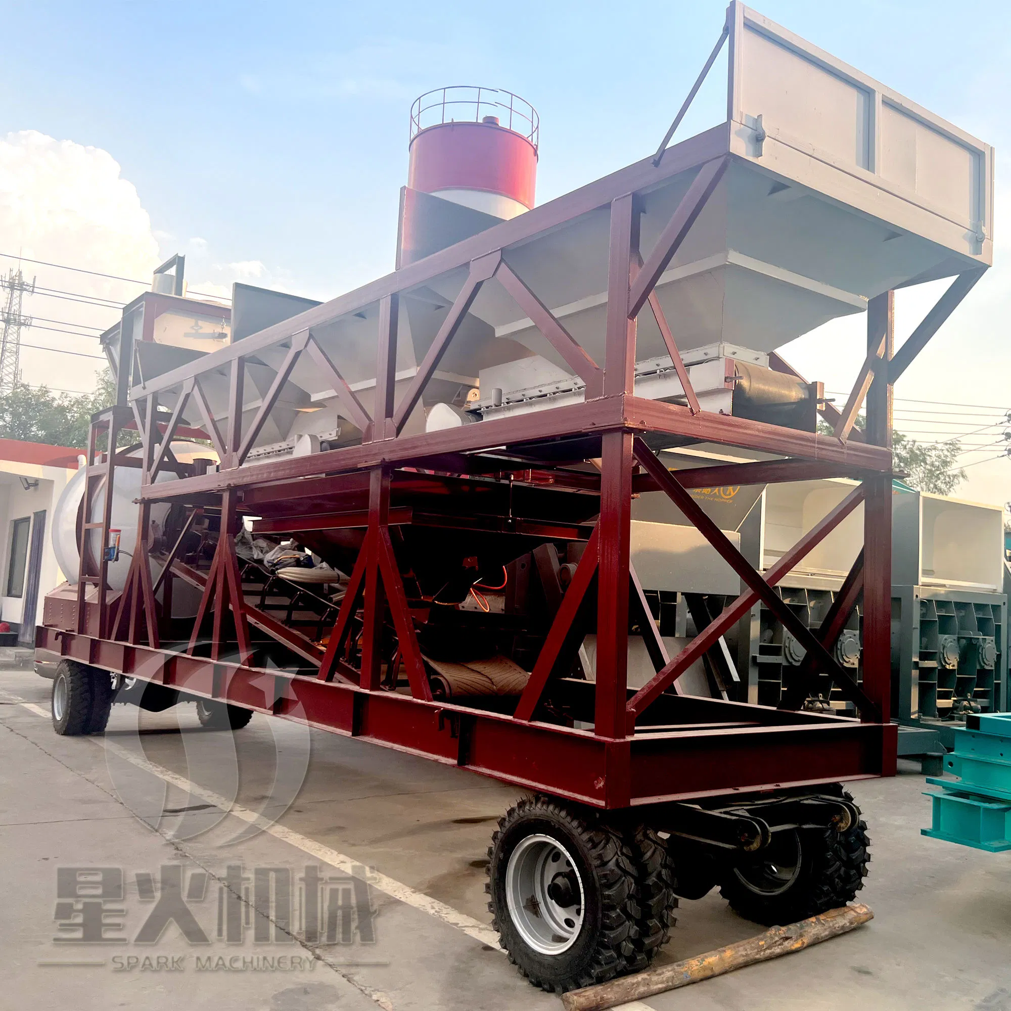 Mini Mixing Automated Precast 35m3/H Portable Ready Mobile Concrete Batching Plant