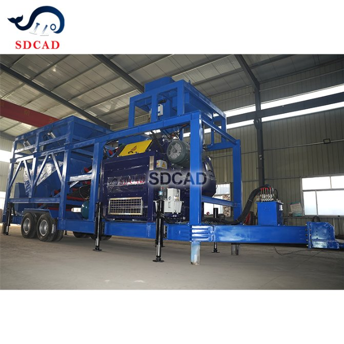 Small Precast Ready Mix Mobile Concrete Batching Plant Electric Hydraulic Concrete Plant