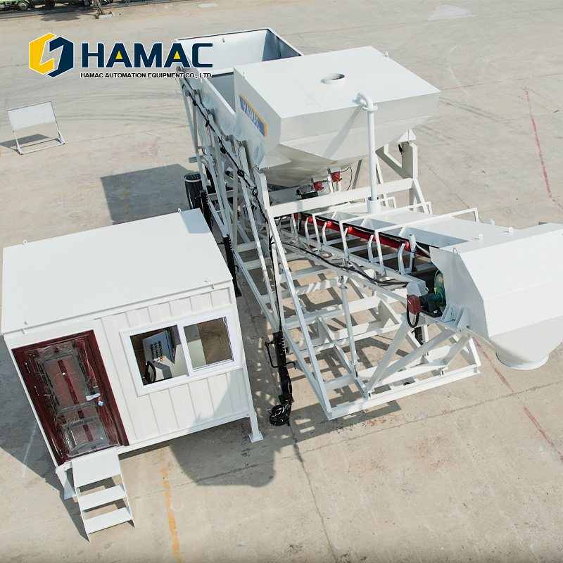 Hamac Hzm35 Customized Mobile Dry Prefabricated Mix Component Batching Mixing Plant