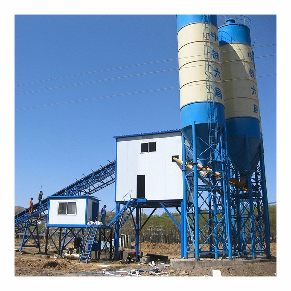 Mini Construction Equipment Semi Mobile Concrete Mixing Plant Stationary Continuous Concrete Mixer Plant