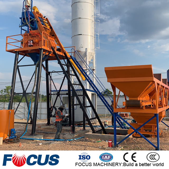 Hzs25 Compact Concrete Batching Plant Philippines