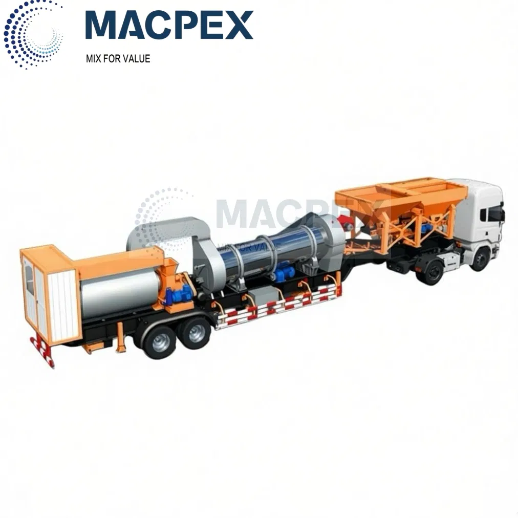 Mobile Asphalt Continuous Mixing Station Plant with 60ton Capacity Hot Sale