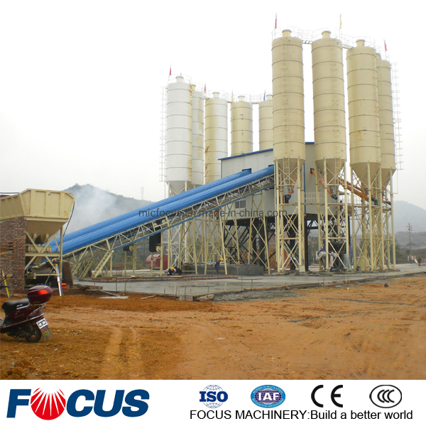 Ready Mixed Hzs120 120m3/H Belt Conveyor Concrete Batching Mixing Plant Container Type with Fully Automatic Computer Control 2000L Twin Shaft Mixer