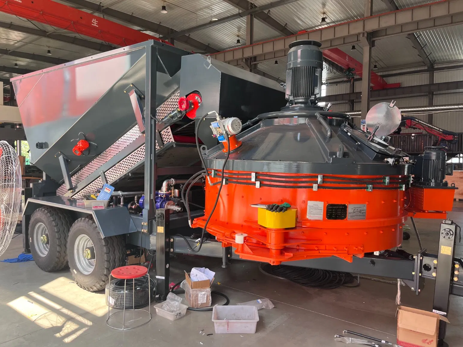 Sddom Factory 15m3/H Small Mobile Wet Concrete Mix Batching Plant for Sale