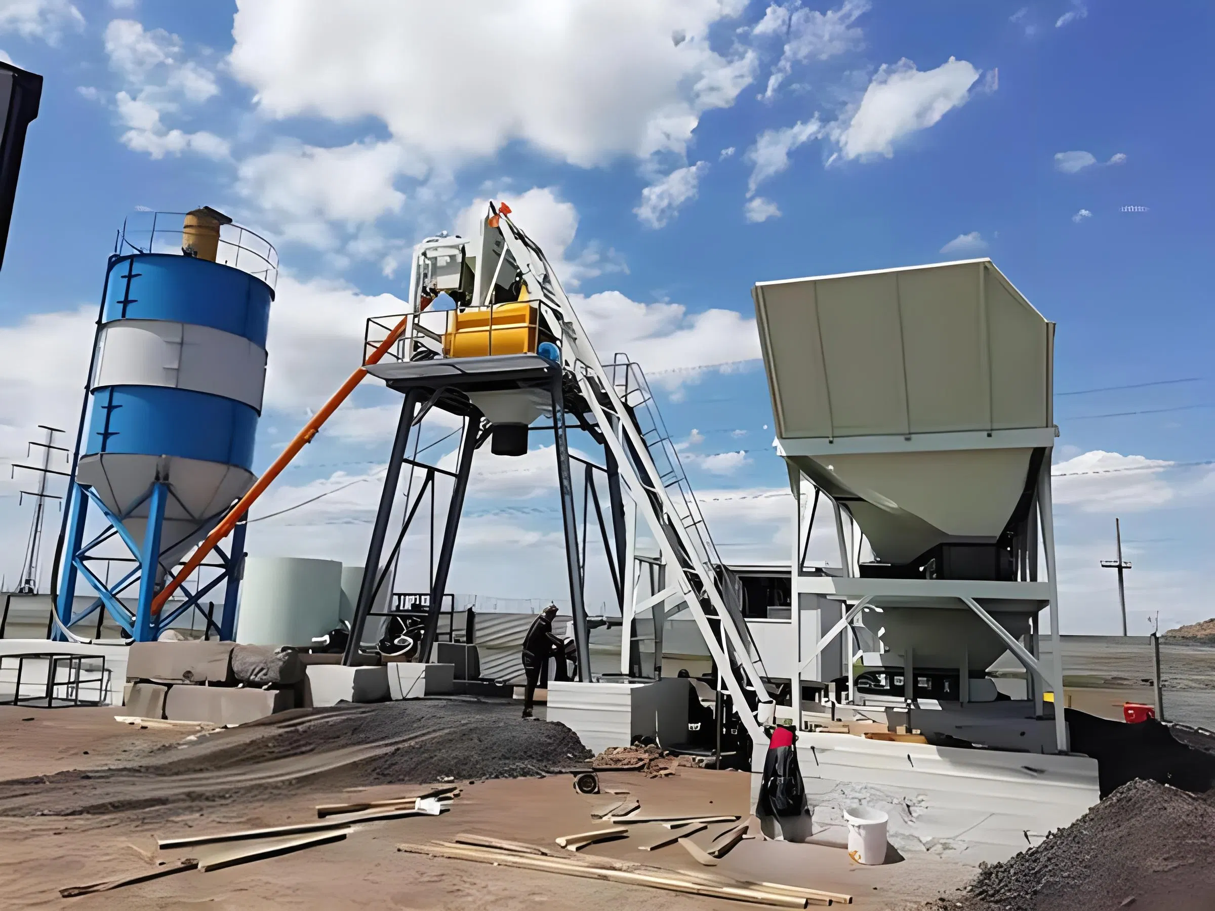 High-Output Concrete Batching Plant: Maximize Production Capacity Hzs25 M3/H