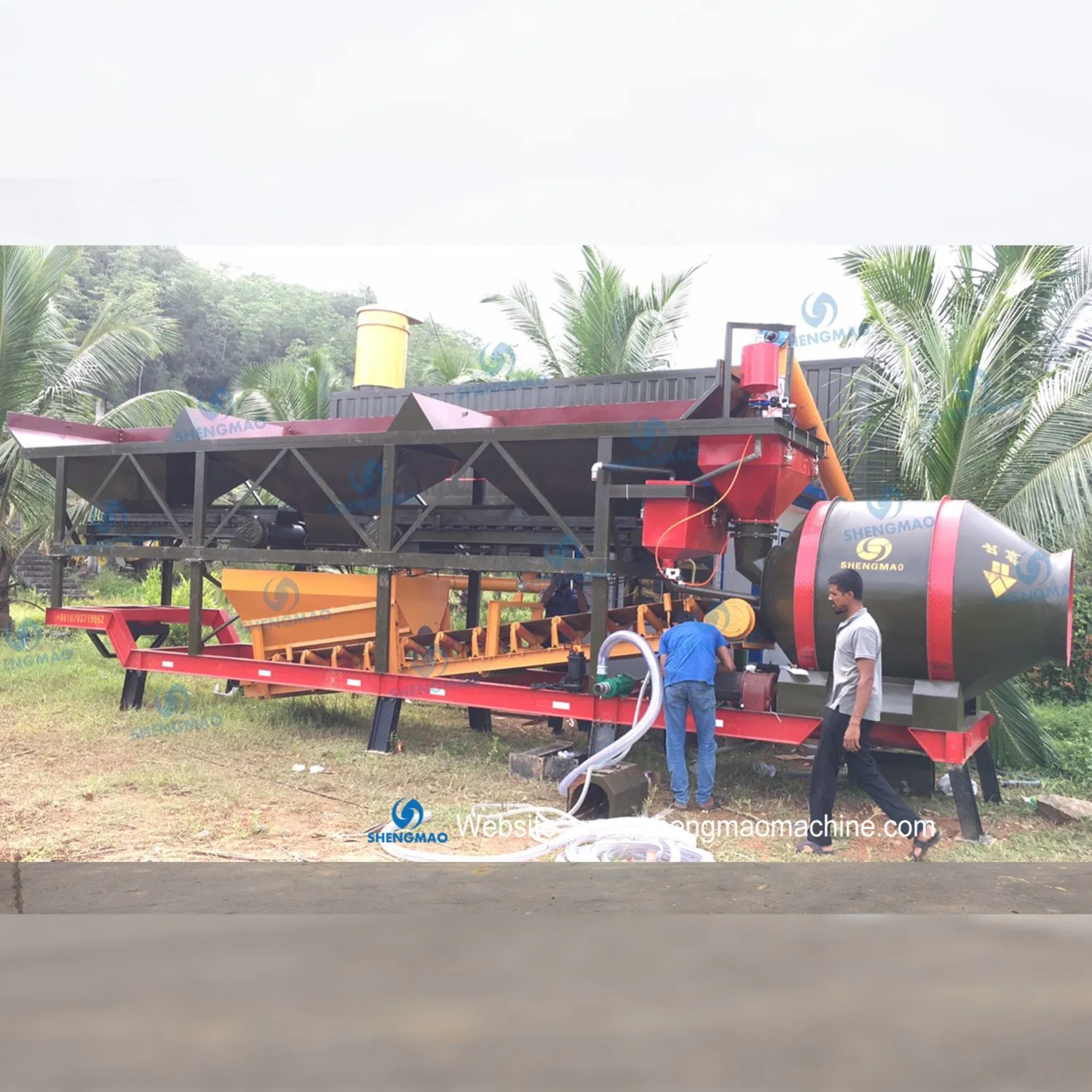 Yhzm Portable Precast Plant Concrete Batching Mixing Plant