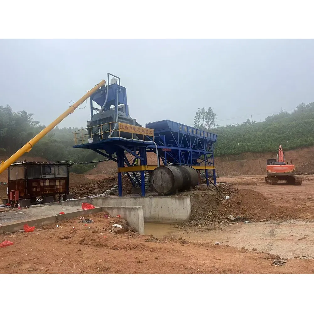 Portable Hzs60 Concrete Batching Plant with Js1000 Mixer