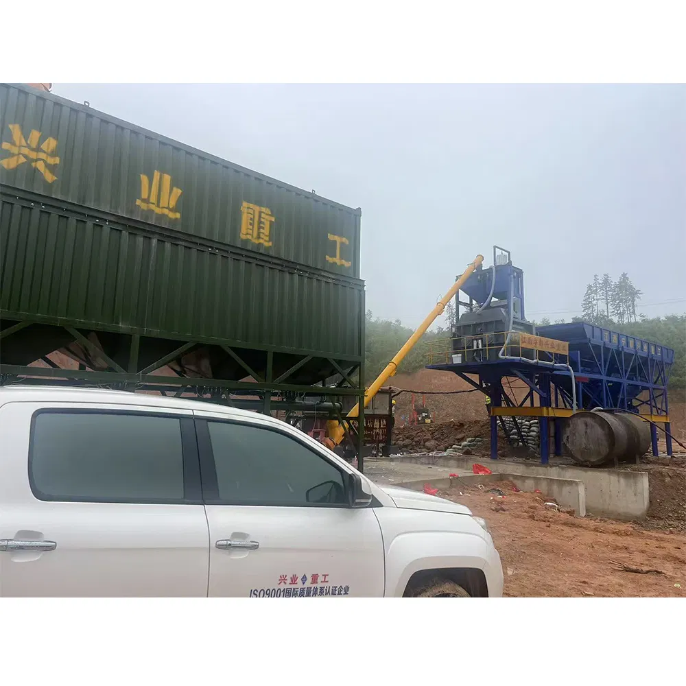 Portable Hzs60 Concrete Batching Plant with Js1000 Mixer