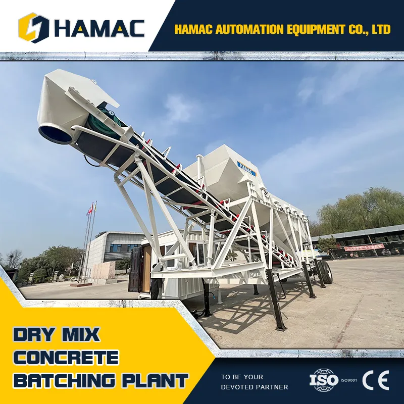 Hamac Hzm35 Customized Mobile Dry Prefabricated Mix Component Batching Mixing Plant