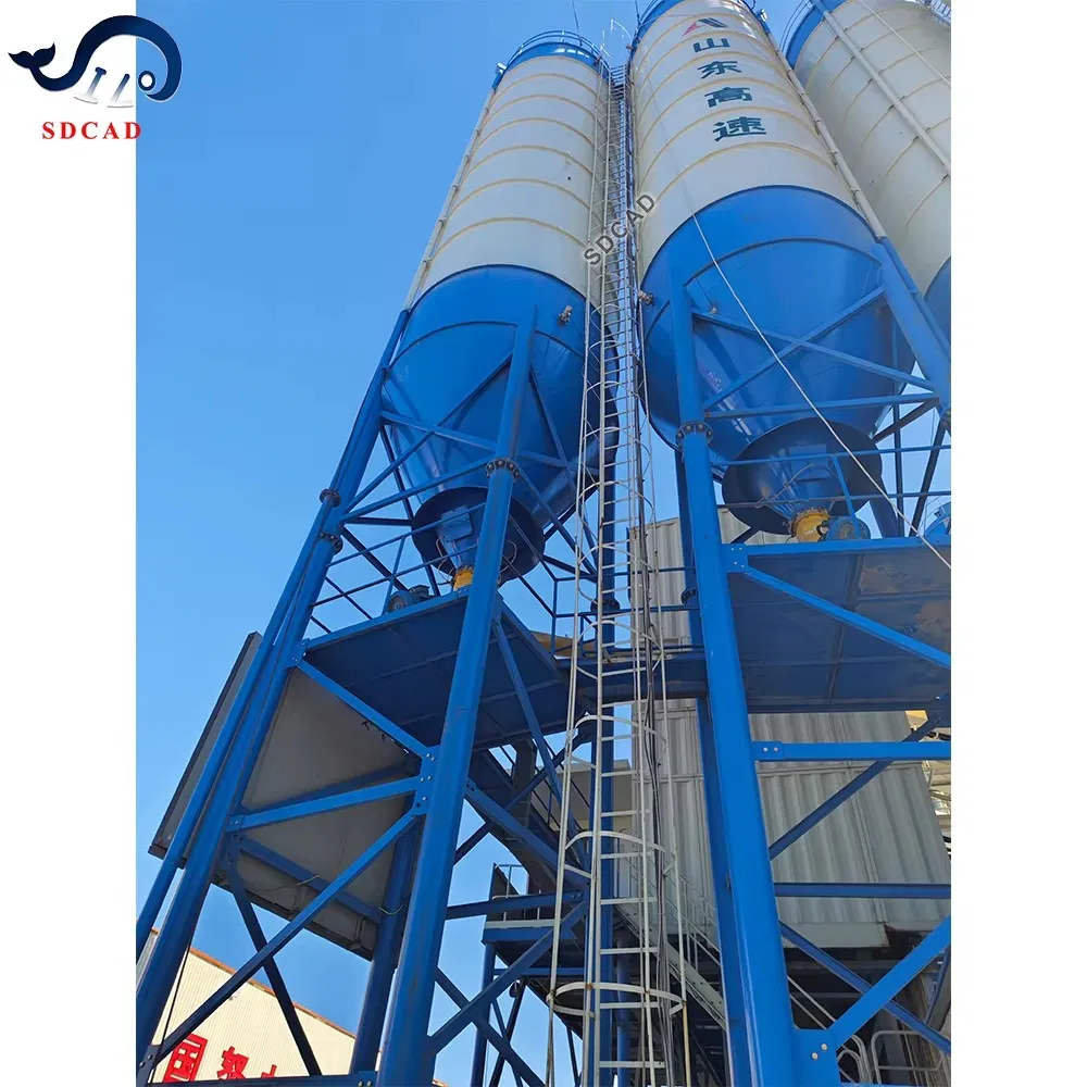 Large Capacity Steel Cement Silo Use for Stationary Concrete Batching Plant with Customizable Design Bulk Storage