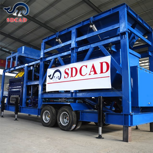 90m³/H Mobile Concrete Mixing Plant for Industrial Building Construction Project Solution