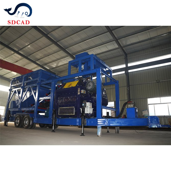 Mini Ready Mix Small Concrete Batching Plant 60m3 Self Loading Batch Plant