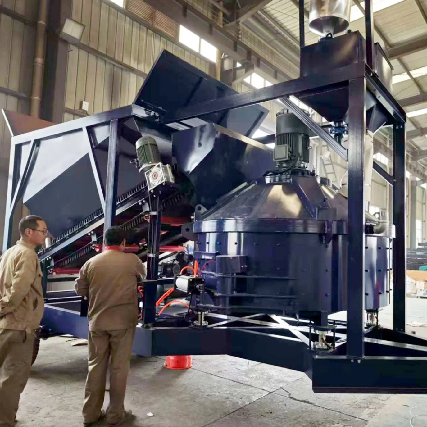 New Small Compact Concrete Batching Plant Mobile Ready Wet Mix Portable Concrete Mixer Plant