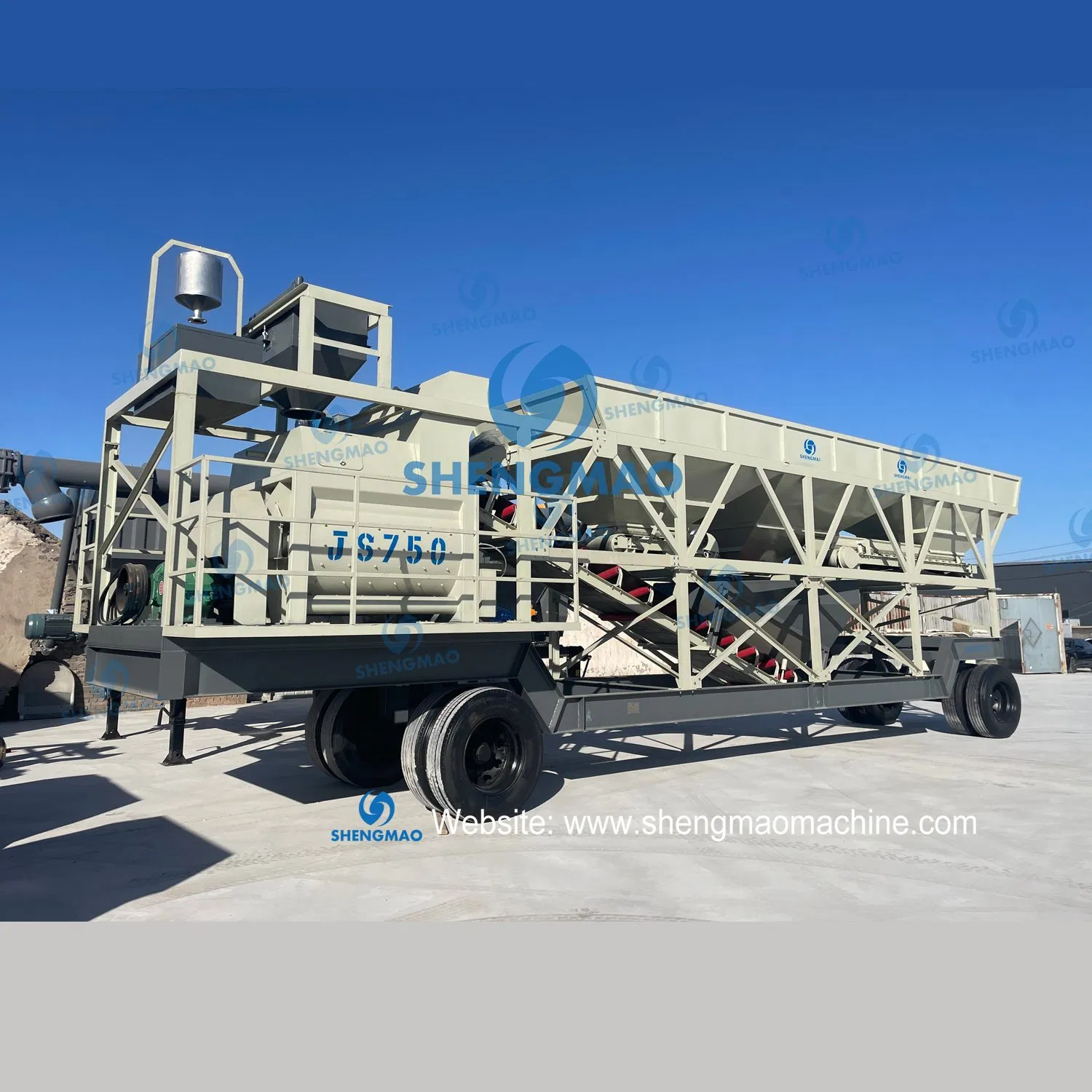 Js Twin Shaft Mixer Mobile Concrete Batching Plant Foundation Free Nyhzs