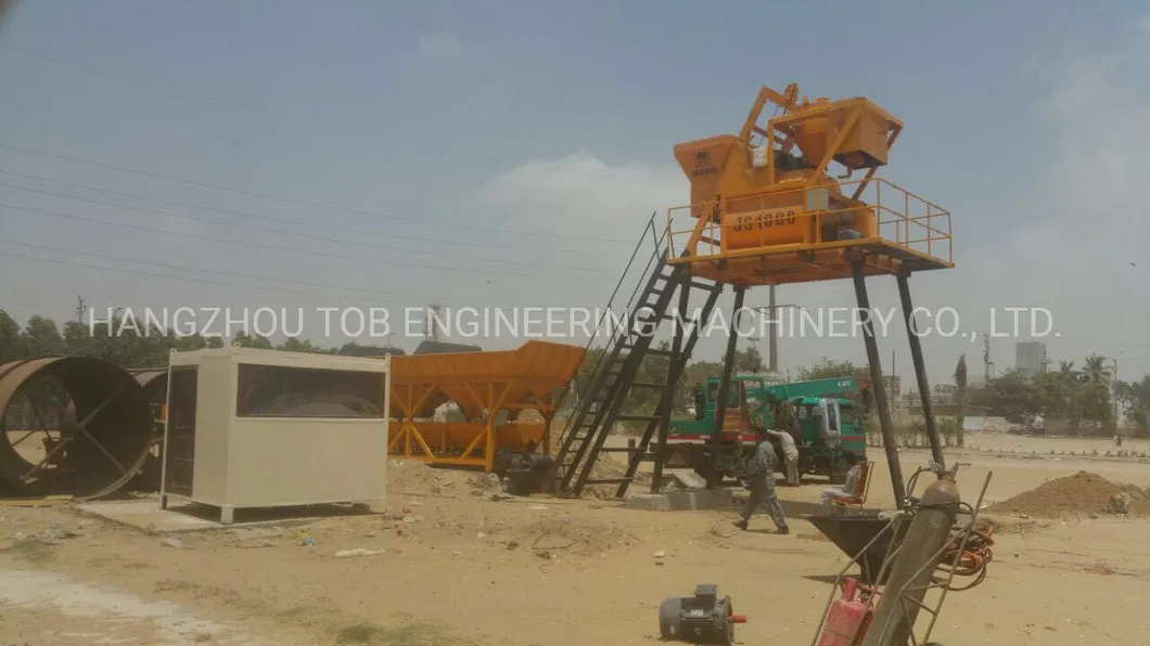 Concrete mixing station layout